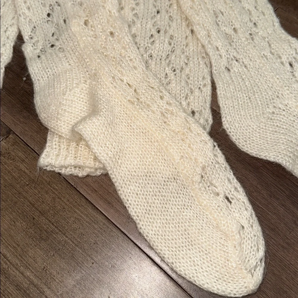 Thigh High Knit Mohair Socks